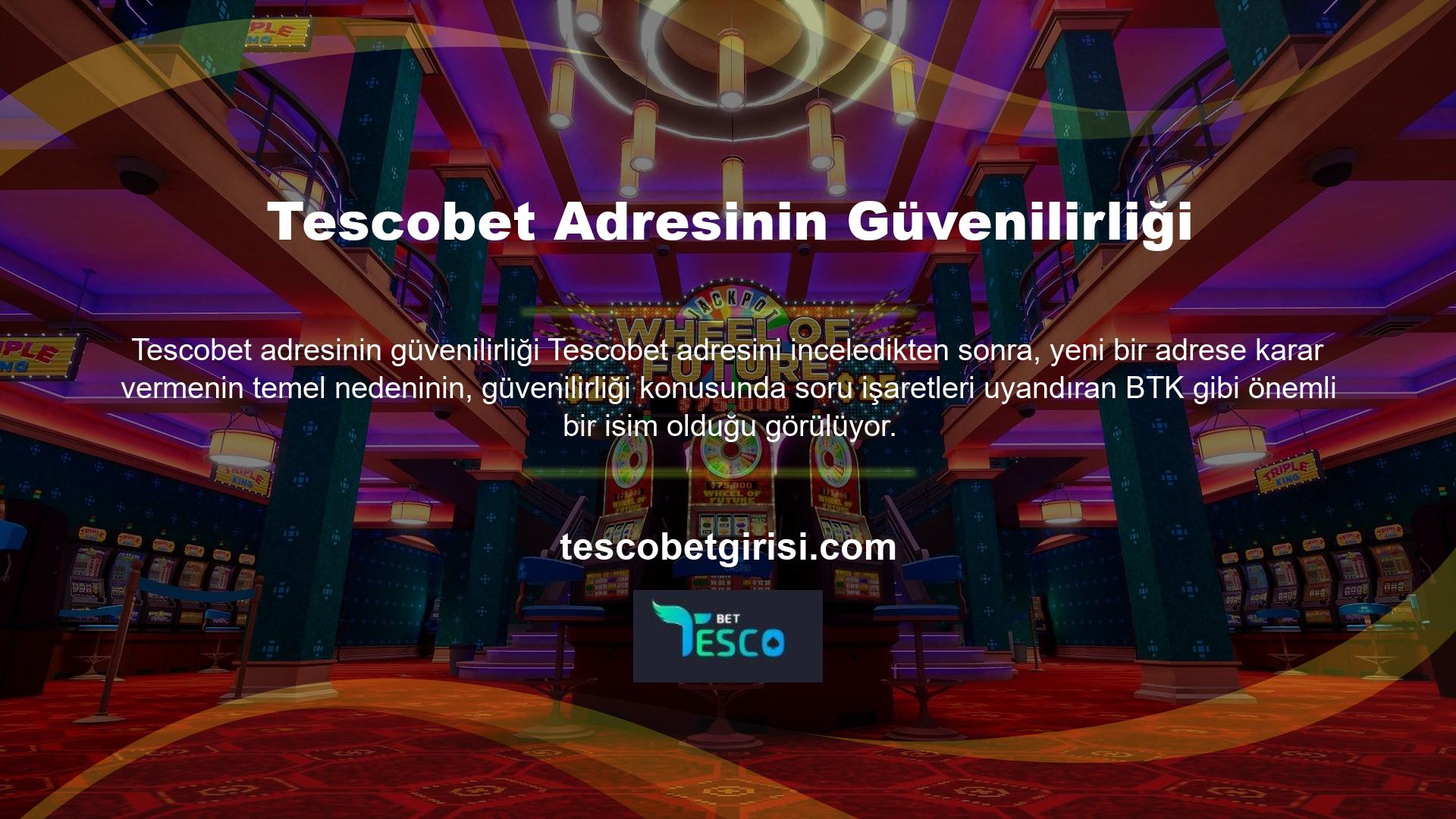 Tescobet, yeni adres güvenilirliğine sahip bir web sitesidir